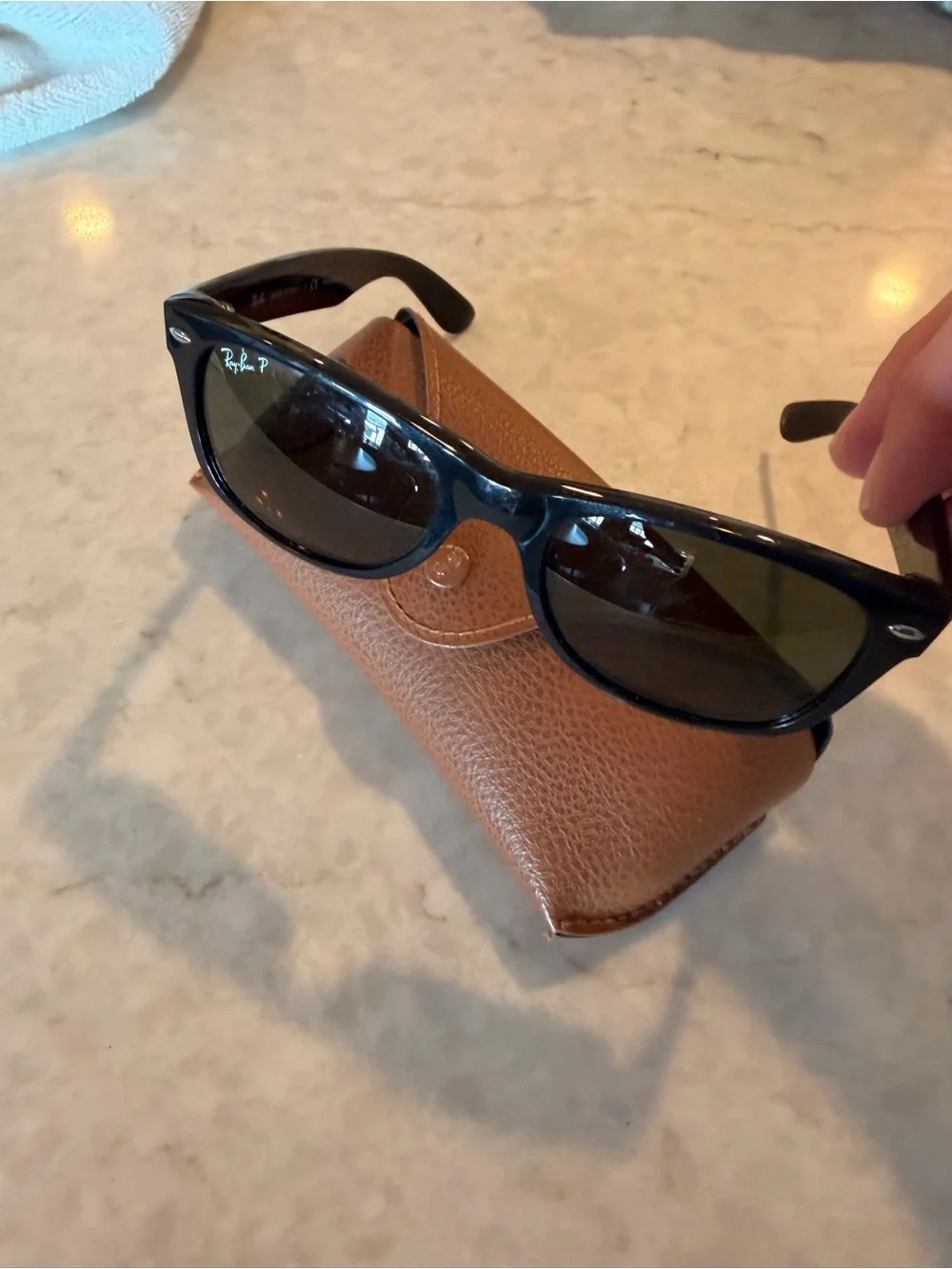 Ray-Ban Black New Wayfarer Style Polarized Sunglasses